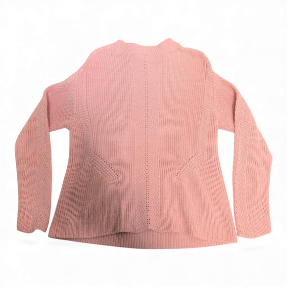 Soaked in Luxury Sweaters - Soaked in Luxury Pink Mock-Neck Ribbed Sweater - Size S
